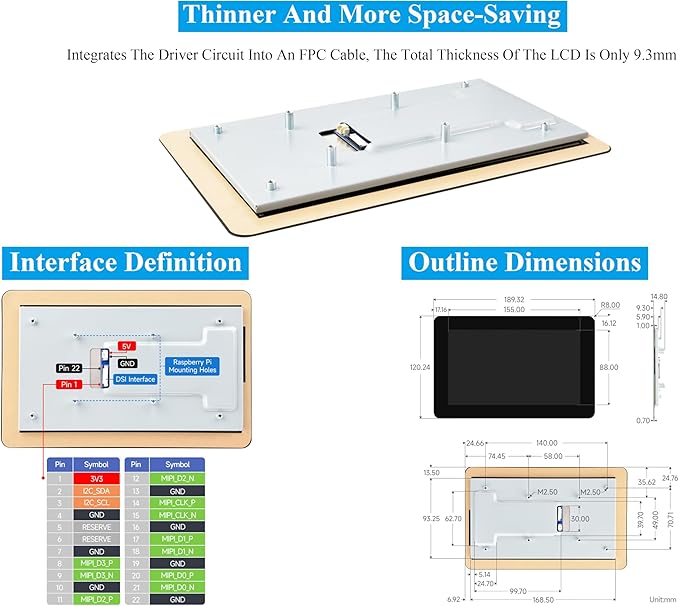 Pantalla Táctil Capacitiva 7 Pulgadas 720x1280 IPS miniatura 9
