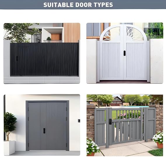 IP66 WiFi Smart Lock,Dual Fingerprint&Card,5-in-1 Yard Gate Lock | IP66 Outdoor Waterproof Smart Lock - Dual-Side Fingerprint & Card Entry - 5-in-1 Garden/Yard Gate Lock with WiFi Tuya App