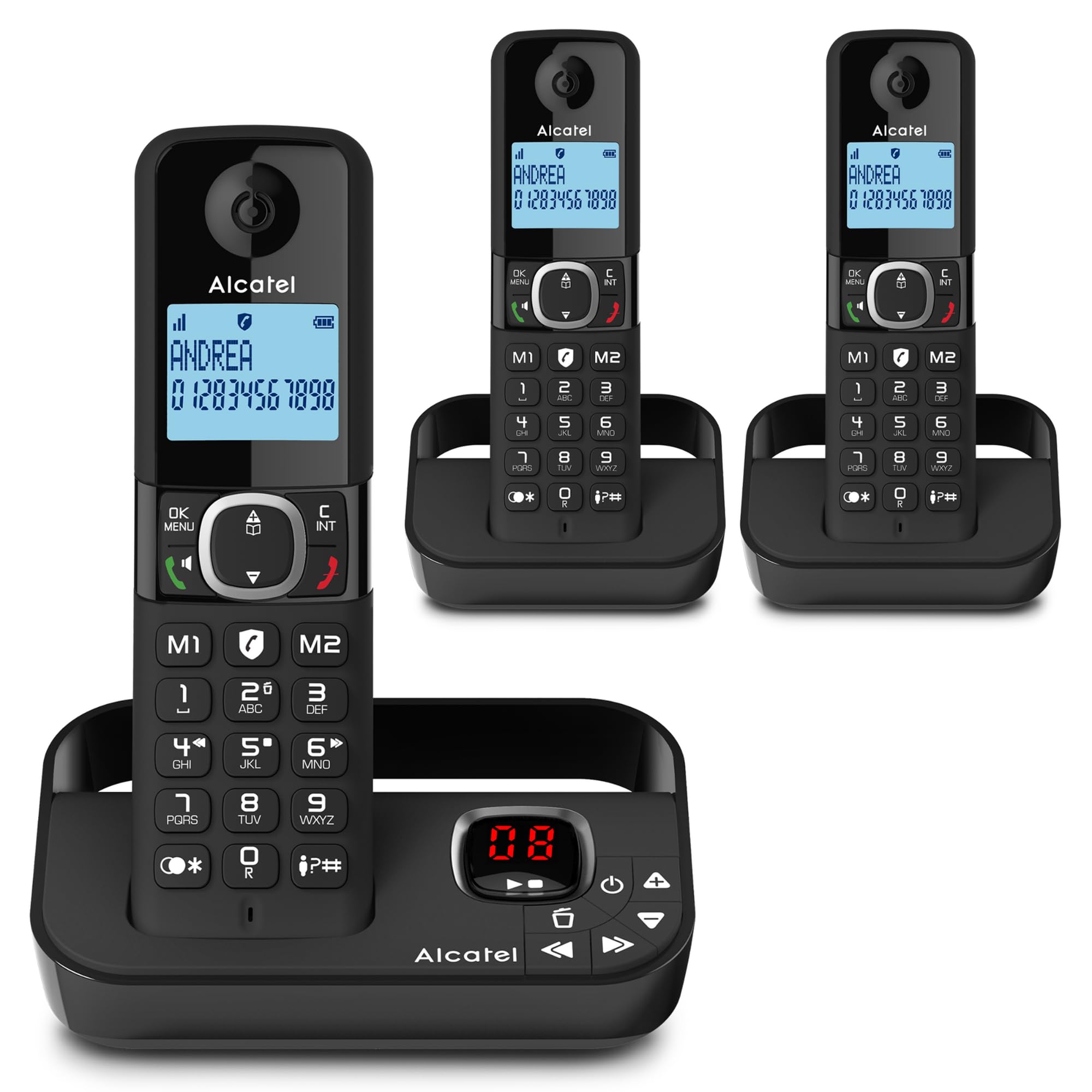 Alcatel F860 Trio Bloc d'appel DECT Téléphone et répondeur