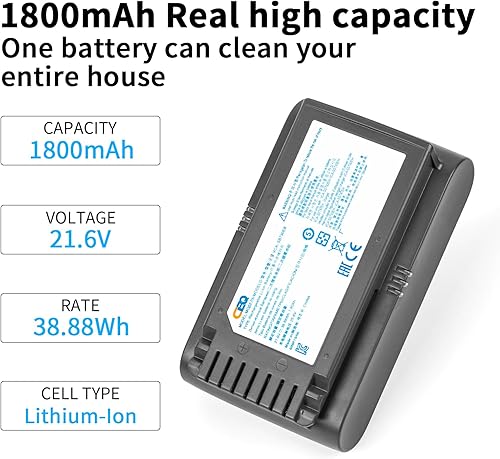 Miniatura 2 de CBQ Baterías de repuesto jet70 de 21.6 V [actualizaciones] para Samsung VS15T7032P4 JET70 JET70 + JET60 Series, VCA-SBT90EB VCA-SBT90E VCA-SBTA60