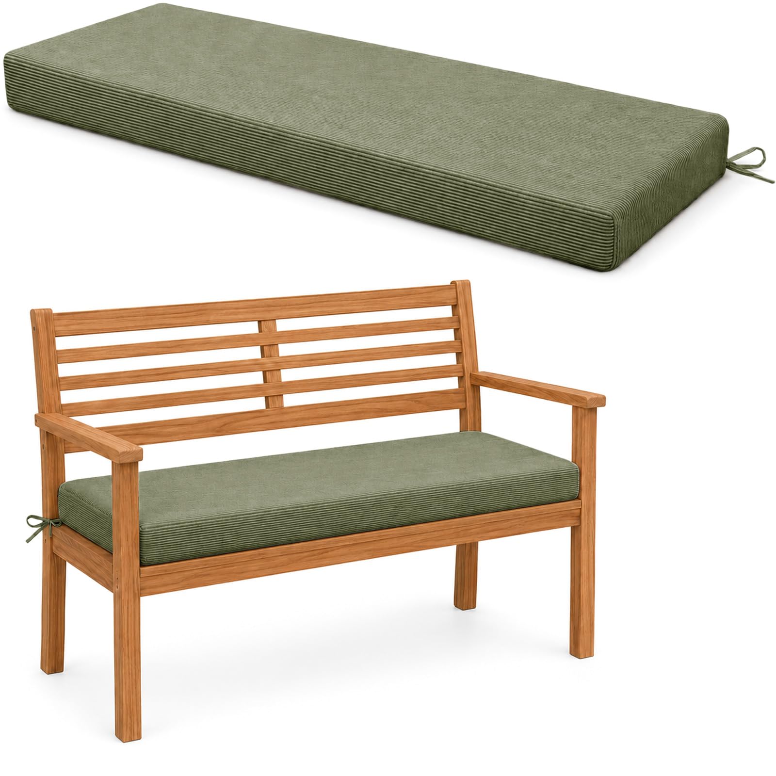 Corduroy Bench Cushion – 2/3/4 seater Garden Bench Cushion Indoor/Outdoor