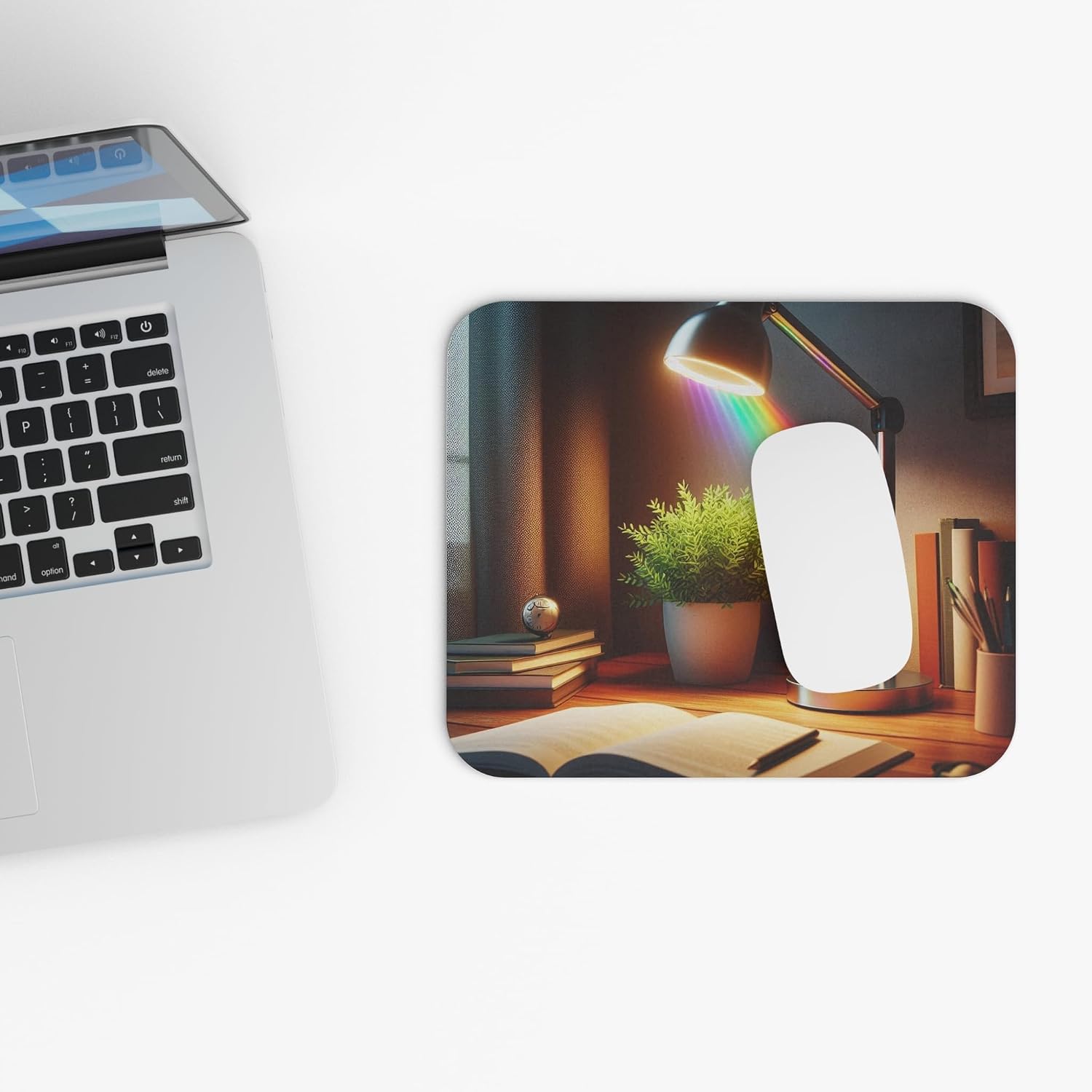 Rainbow LED Desk Lamp Mouse Pad 9x8 Inch with Rubber Base image 4
