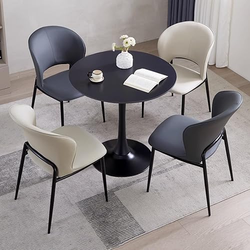 Miniatura 8 de YVYKFZD Juego de mesa de comedor de cocina de 5 piezas, para oficina, recepción, sala de recepción, mesa de club y silla, mesa redonda de 2 azul-2