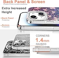 Vista 578 de I-MGAE-IN-AR - Funda diseñada para iPhone 12 y 12 Pro, diseño de mariposa plateada brillante, funda protectora de poliuretano termoplástico, suave