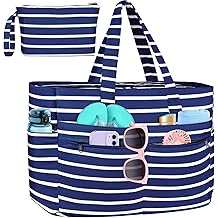 Extra Large Beach Bag Waterproof Beach Totes Bolsas para Mujeres Hombres,Pool Bag con Cremallera Wet Pocket