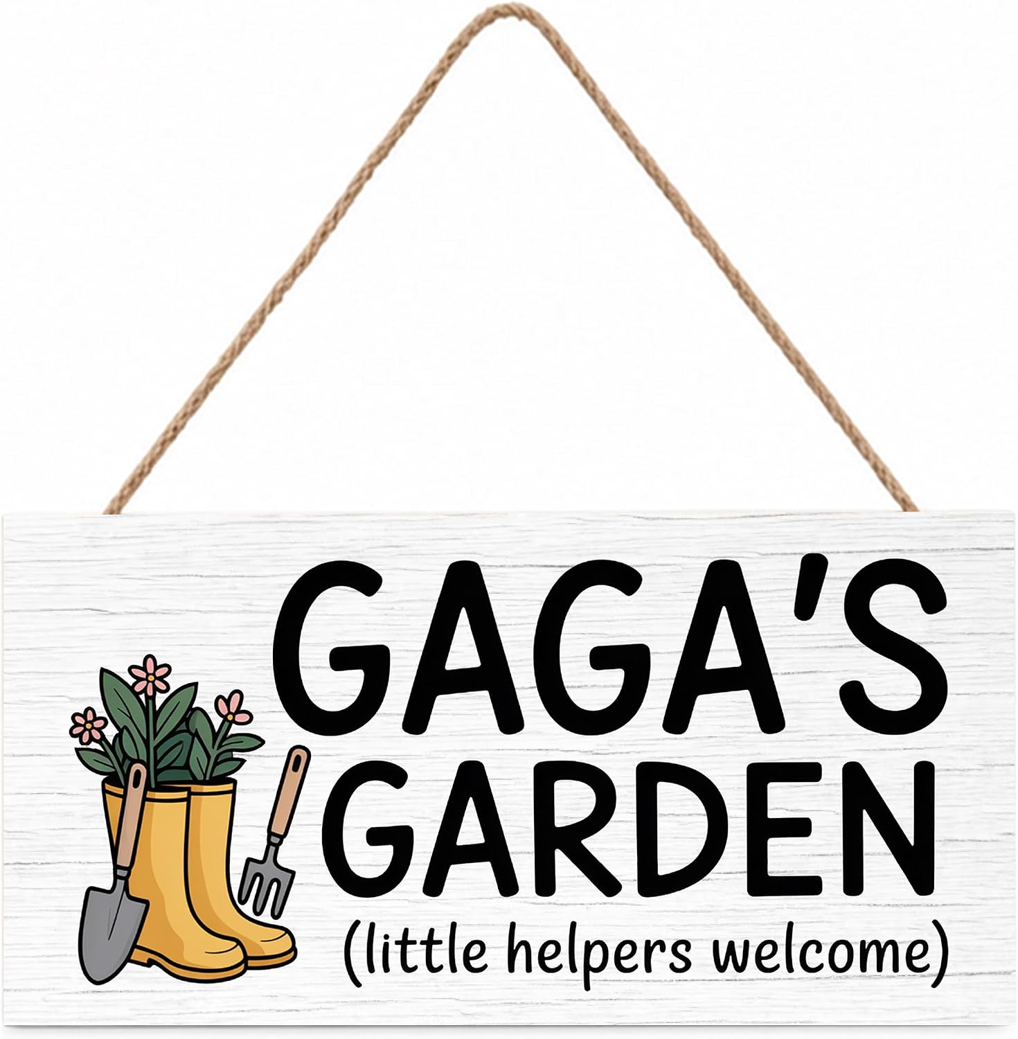 Gaga's Garden Wooden Hanging Sign Home Wall Decor Rustic Farmhouse living room Decor home kitchen Wall Art Sign