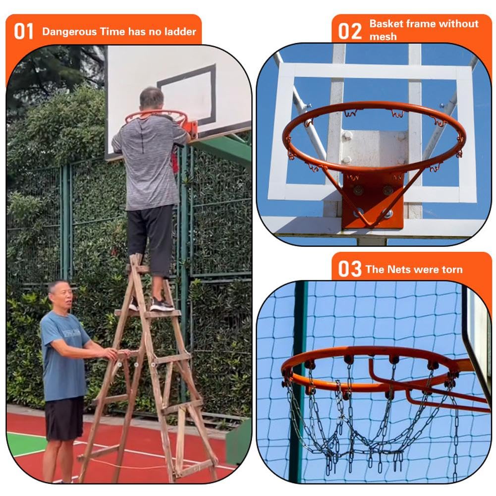 Vector Turbo-BP Steel-Glass In Ground Adjustable Basketball System Sienna Orange