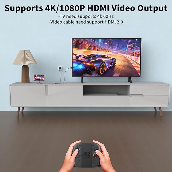 Switch 2 Dock with 60W Charger and HDMI Cable, Official replacement for the NS2 Dock with 4K/60Hz HDMI 2.0, PD 100W & USB 3.0, Portable Docking Station for Nintendo Switch 2 (2025), Switch 1 and OLED - 3
