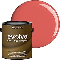 Vista 45 de EVOLVE Pintura e imprimación para interiores, cáscara de huevo (blanco alabastro), 1 galón, cobertura de una capa, excelente oculto, bajo contenido
