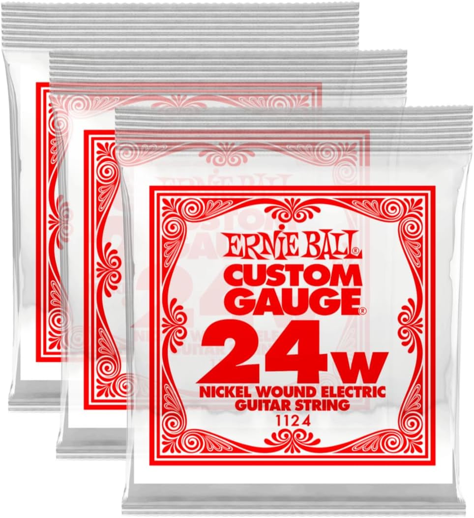 Nickel Wound Single Guitar Strings 3-Pack .024 3-Pack