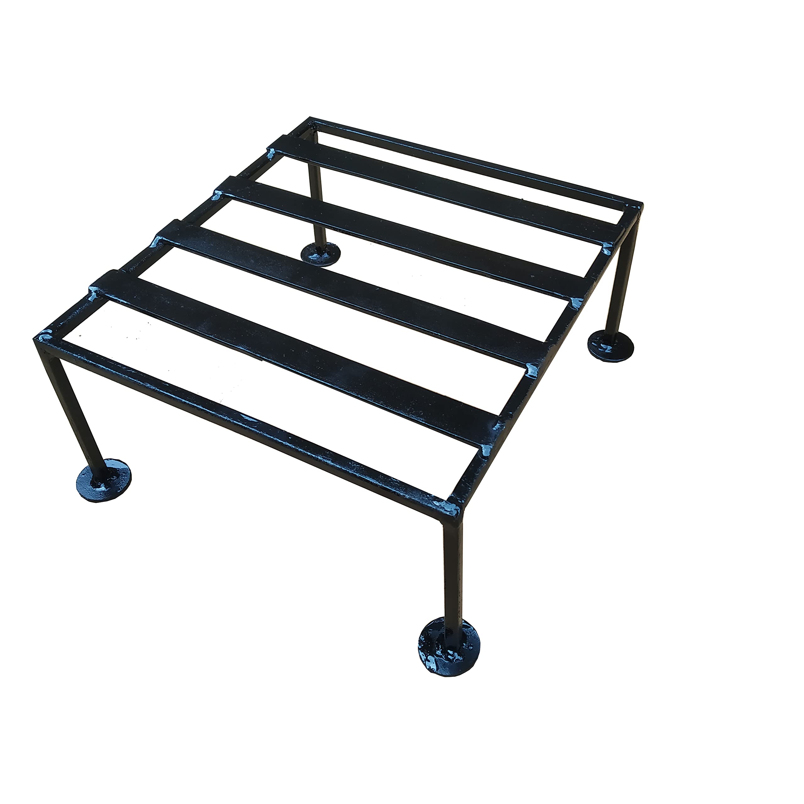 A-One Steels Plant Stand for Flower Pot Heavy Duty Potted Holder Indoor Outdoor Metal Rustproof Iron Garden Container Square Supports Rack for Planter - Black (1 Pc) (B08L3H3HF8) Amazon Price History, Amazon Price Tracker