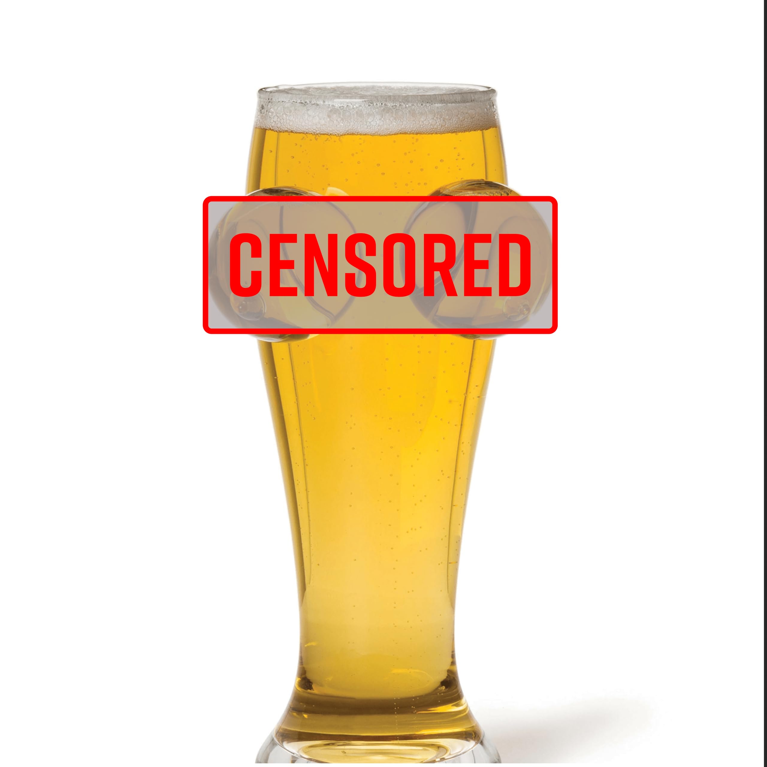 BigMouth Inc Golden Globes 16 Ounce Tall Beer Glass, Hand Blown Pint Glass for Melon and Beer Lovers, Novelty Drinking Glasses for the Top Rack