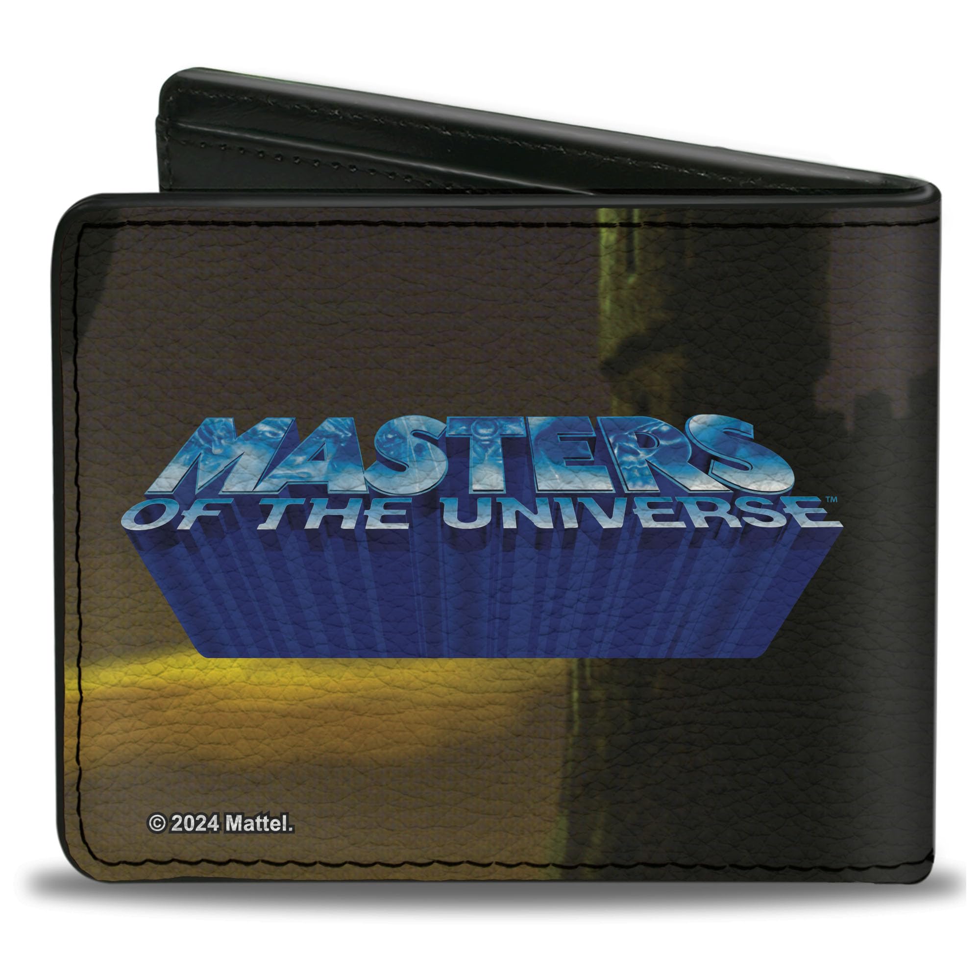 Buckle-Down Masters of the Universe Wallet, Bifold, Masters of the Universe Castle Grayskull Entrance and Logo, Vegan Leather