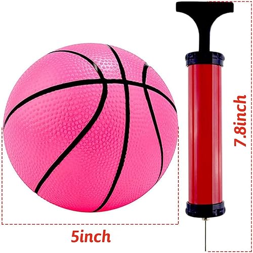 Miniatura 2 de Shindel Mini baloncesto de juguete de 5 pulgadas, 6 piezas de baloncesto para niños pequeños, mini juguete colorido de baloncesto de goma para