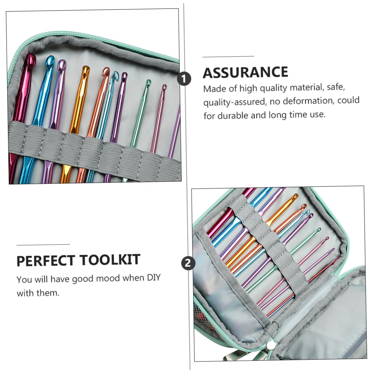 Artibetter Buntes Strickset Mit Ergonomischen Tpr-softgriff Häkelnadeln in Verschiedenen Handliches Diy Häkelzubehör Für Komfortables Häkeln Von Decken Mützen Und Schals