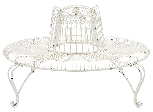 Safavieh PAT5019B Outdoor Collection Ally Darling Antique White Wrought Iron