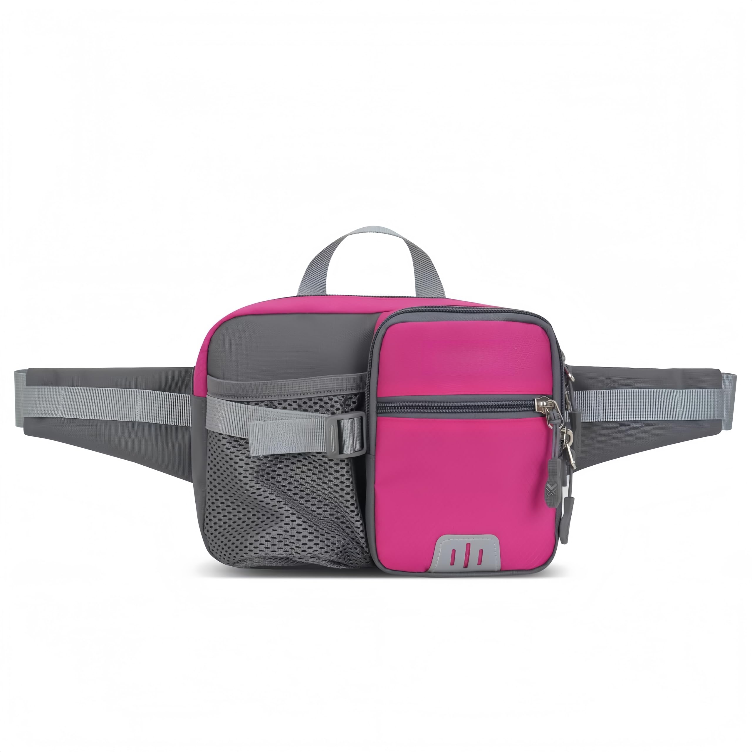 ROSSRORE Waterproof & Scratch-Resistant Large bumbags for Women Multi-Pockets | Unisex Dog Walking Hiking Travel Running Waist Bag (Adjustable 12-46") Rose Pink โ image 1
