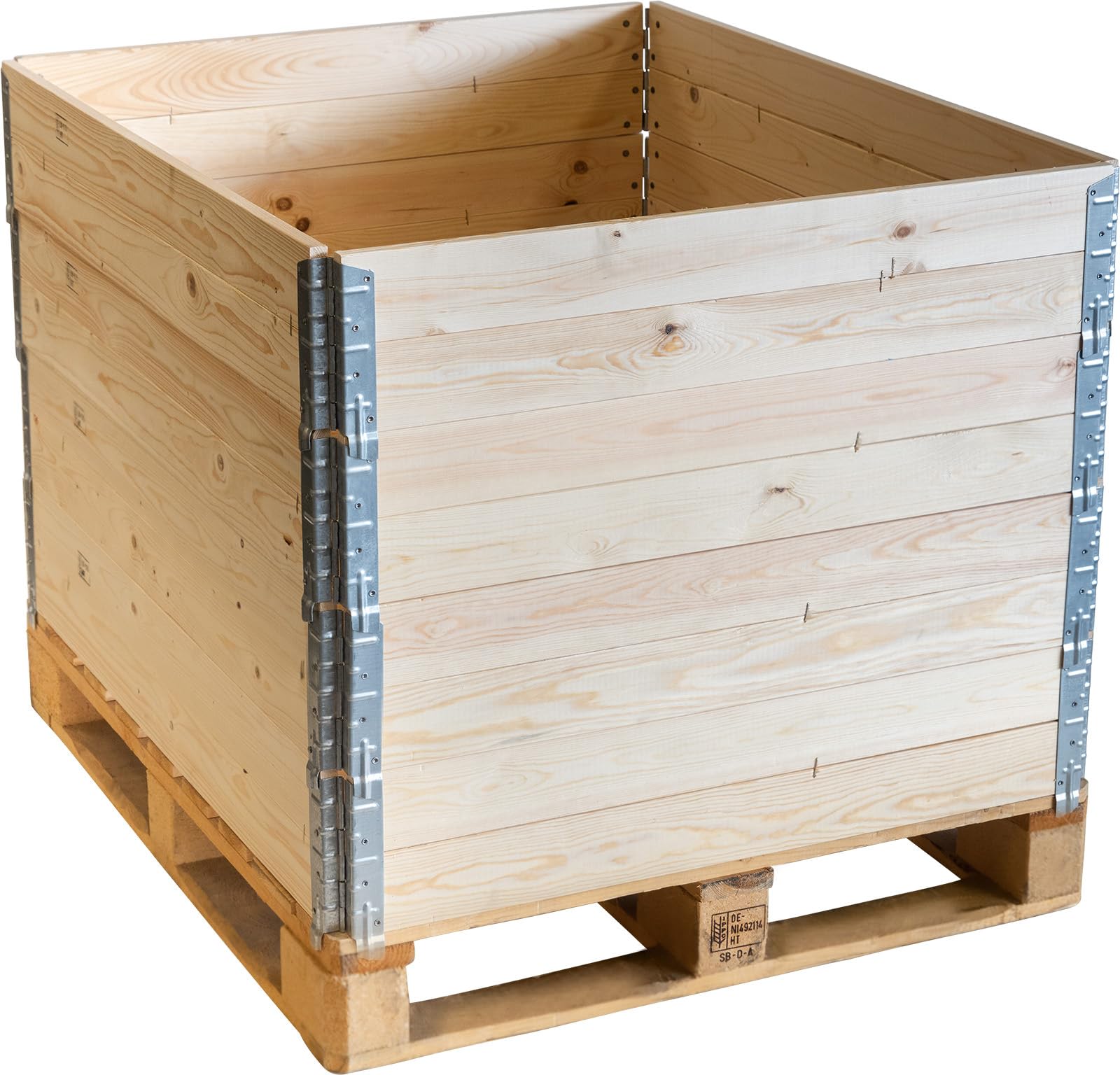 Rehausse-Palette en Bois avec Charnières | Cadre Palette | Stabilise les marchandises sur la palette | Bac Potager surélevé, 3x 120x80x20cm