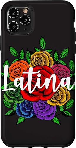 iPhone 11 Pro Max Latina con diseño de rosas florales para mujeres mexicanas estuche de regalo