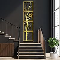 Vista 6 de Arte de pared de árbol y pájaros de metal, arte de árbol de metal, decoración de pared de metal, decoración de pared de metal, arte de pared