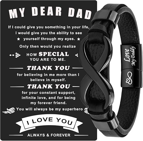 VGWON Dad Bracelet from Daughter Son, Birthday Gift for Men