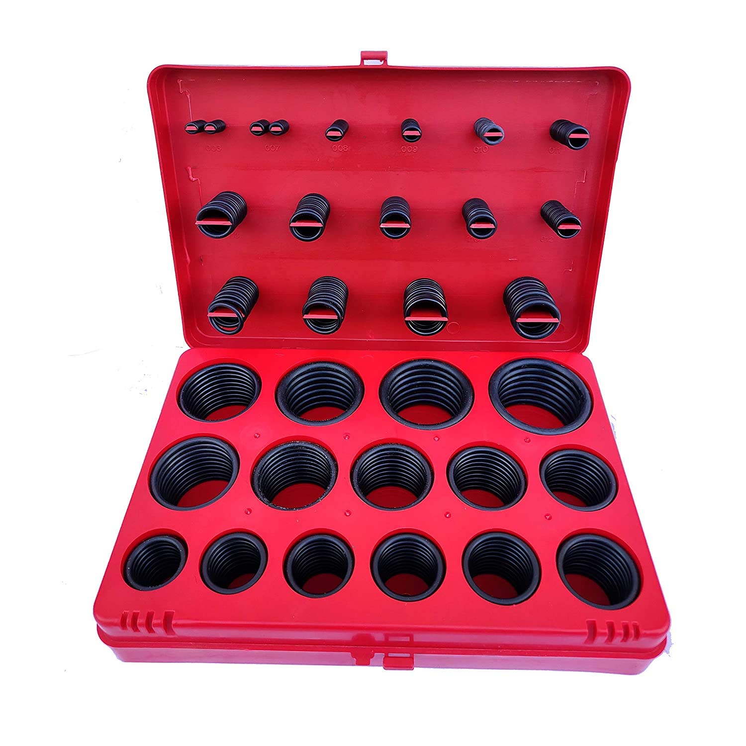 Siddhi O Ring Kit inches Size (382 pieces) Rubber Nitrile Metric O Rings Box Series NBR 5A, 30 Sizes red/blue multicolor