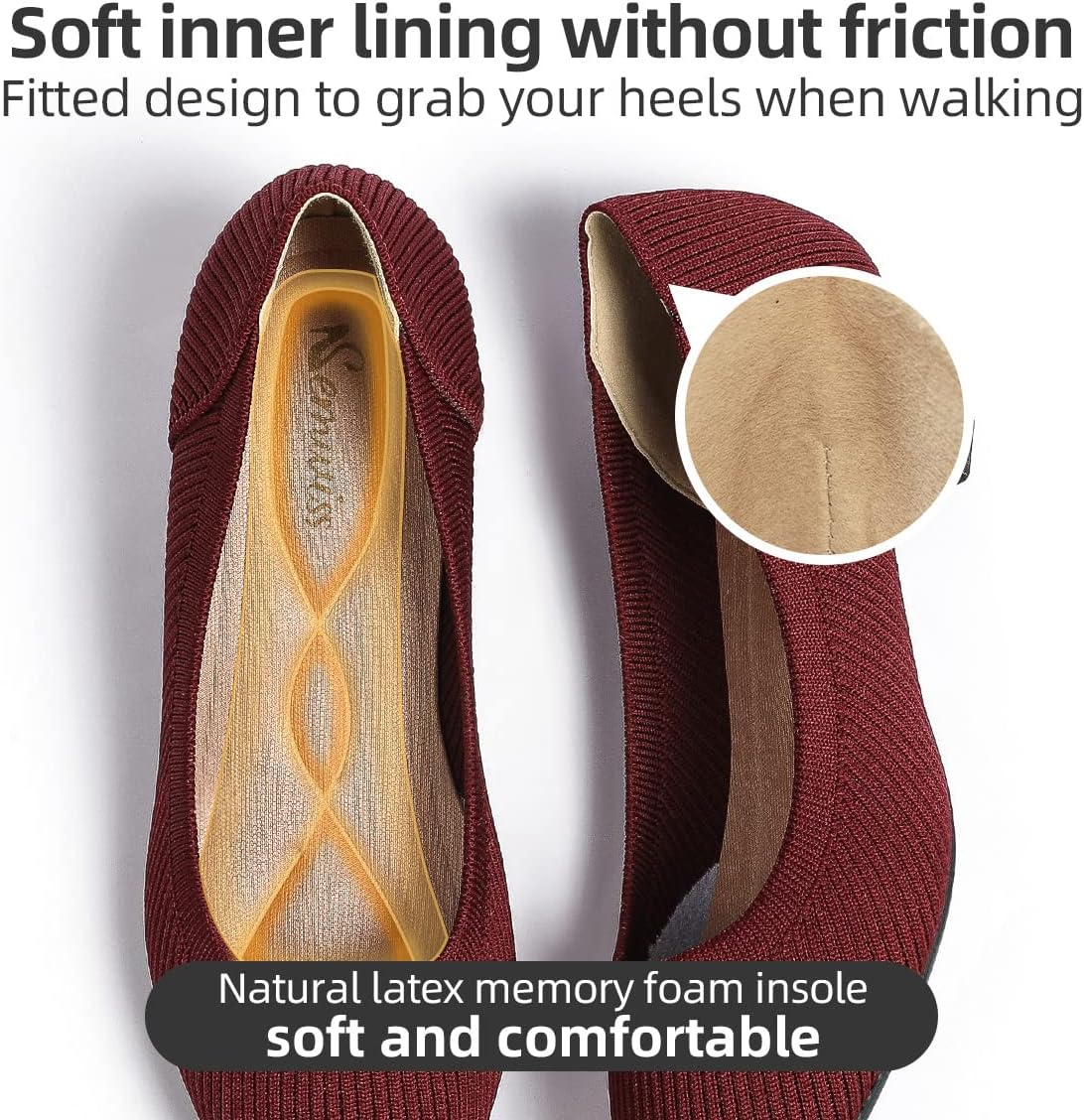 Semwiss Women's Low Heel Classic Pumps Pointed Toe Kitten Heels Shoes，Comfortable Casual Pumps for Women Dressy