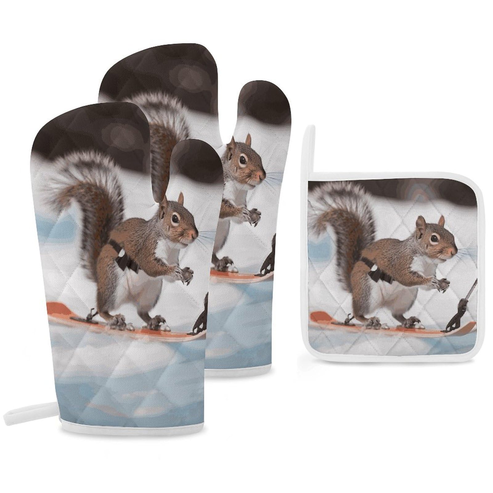 Gants de cuisine et maniques résistants à la chaleur lot de 3 doublure coton