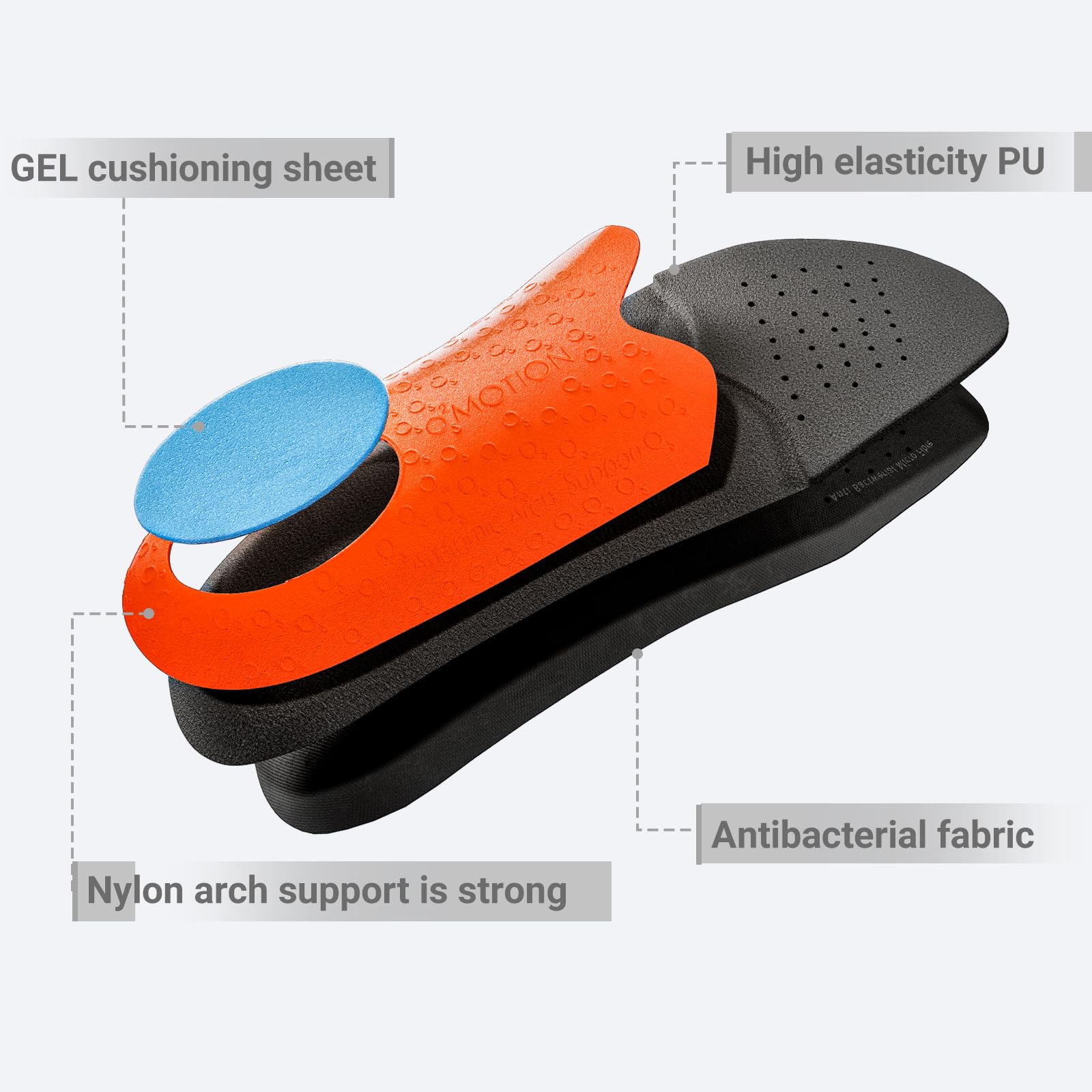 Poerkan Sneaker da uomo in pelle leggera – supporto per arco plantare, antiodore e anti-fatica, per una passeggiata tutto il giorno, raccomandate dai fisioterapisti