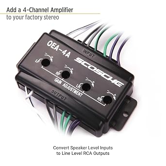 Scosche Oea4 4-Channel Adjustable Factory Amplifier Interface