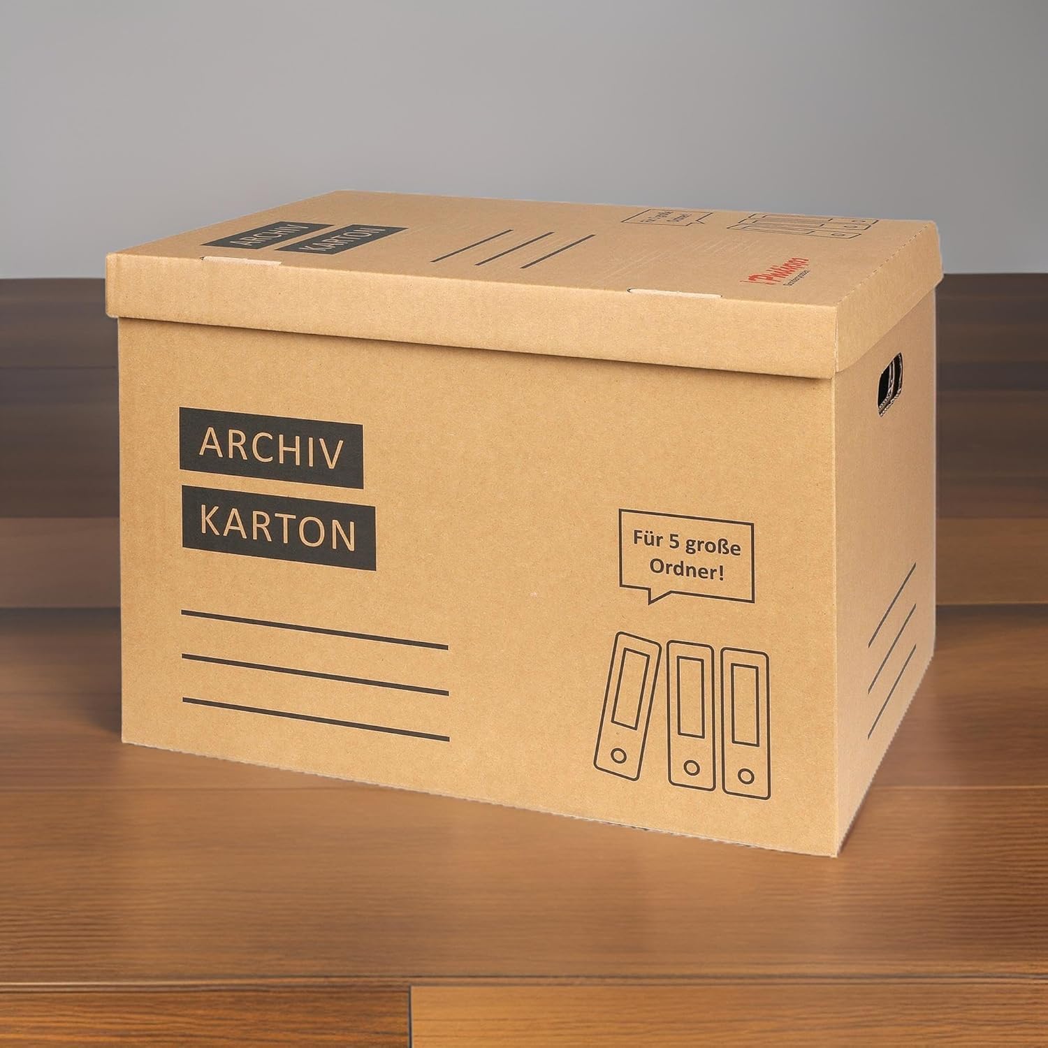 Archivkarton 10er Aktenkarton A4 Ordnerbox Archivbox Klappdeckel Stabil | BURI, je 5 Ordner, Archivschachtel, Dokumentenbox, Transportbox, Organisation, Büro, Lagerung, Wellpappe, robust