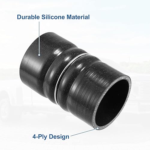 Miniatura 3 de X AUTOHAUX Juego de botas de manguera intercooler de 7.3L para Ford F250 F350 Super Duty 7.3L 1999 2000 2001 2002 2003 con abrazadera de perno en T,