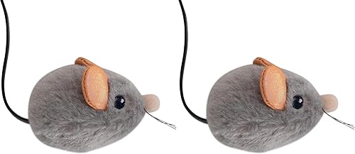 Miniatura 12 de Catstages Juguete para Gatos Ratón Squeak Squeak con Sonido Activado por Tacto y Hierba Gatera, Gris Gato Flapperz,Dinamita mágica verde,Ratón