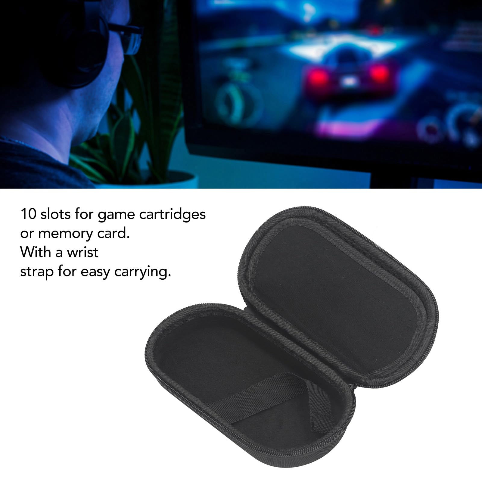 Custodia da Trasporto, Borsa da Viaggio Rigida Antiurto Impermeabile, Perfetta per PS Vita 100, 2000, PS Vita Slim e Altri Accessori