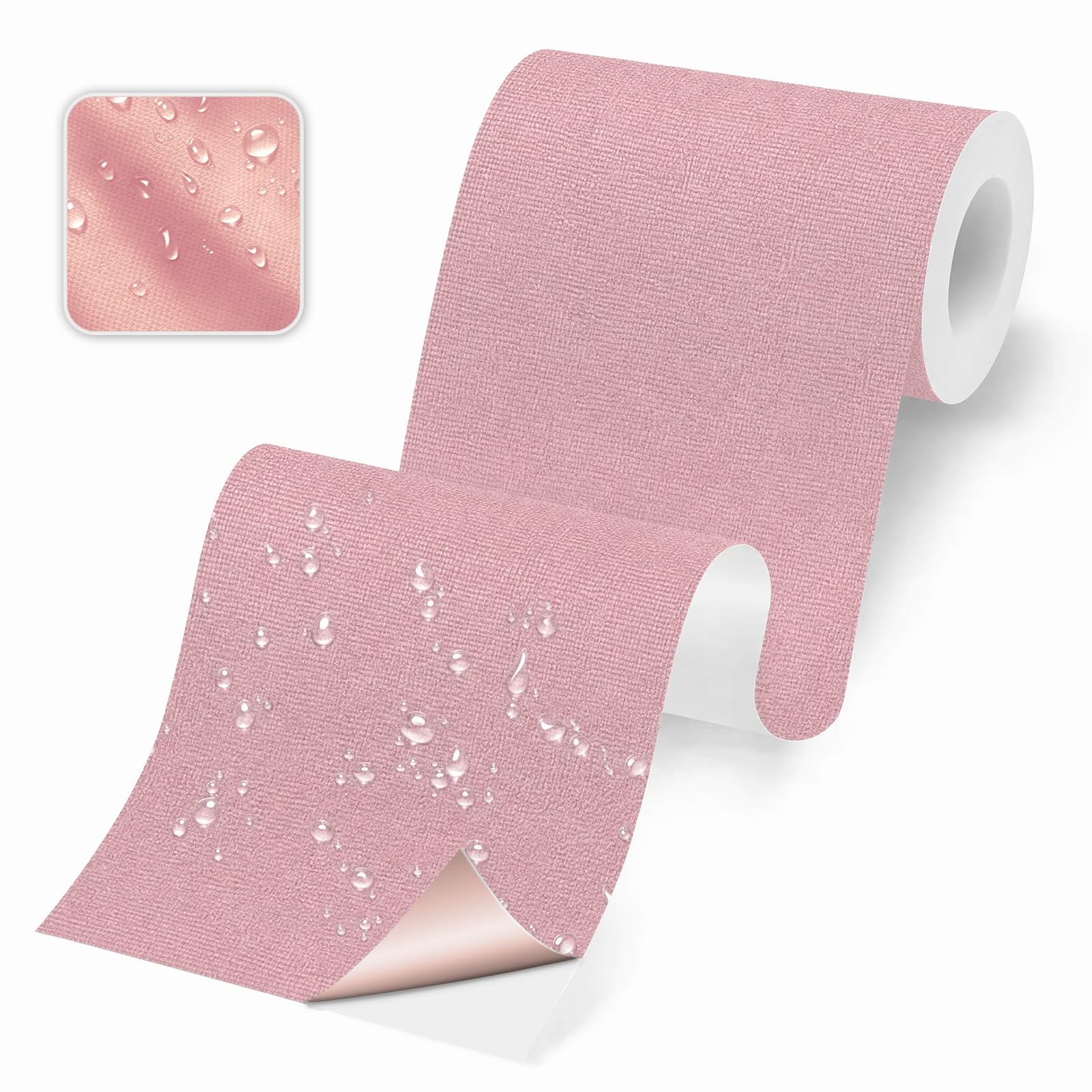 Skystuff Self-Adhesive Canvas Repair Tape, Heavy Duty Waterproof Fabric Repair Patches for Sofa, Chair, Awning, Tent, Clothes, Camping Outdoor Gear, Instant Strong Fix, 10x200cm, Pink