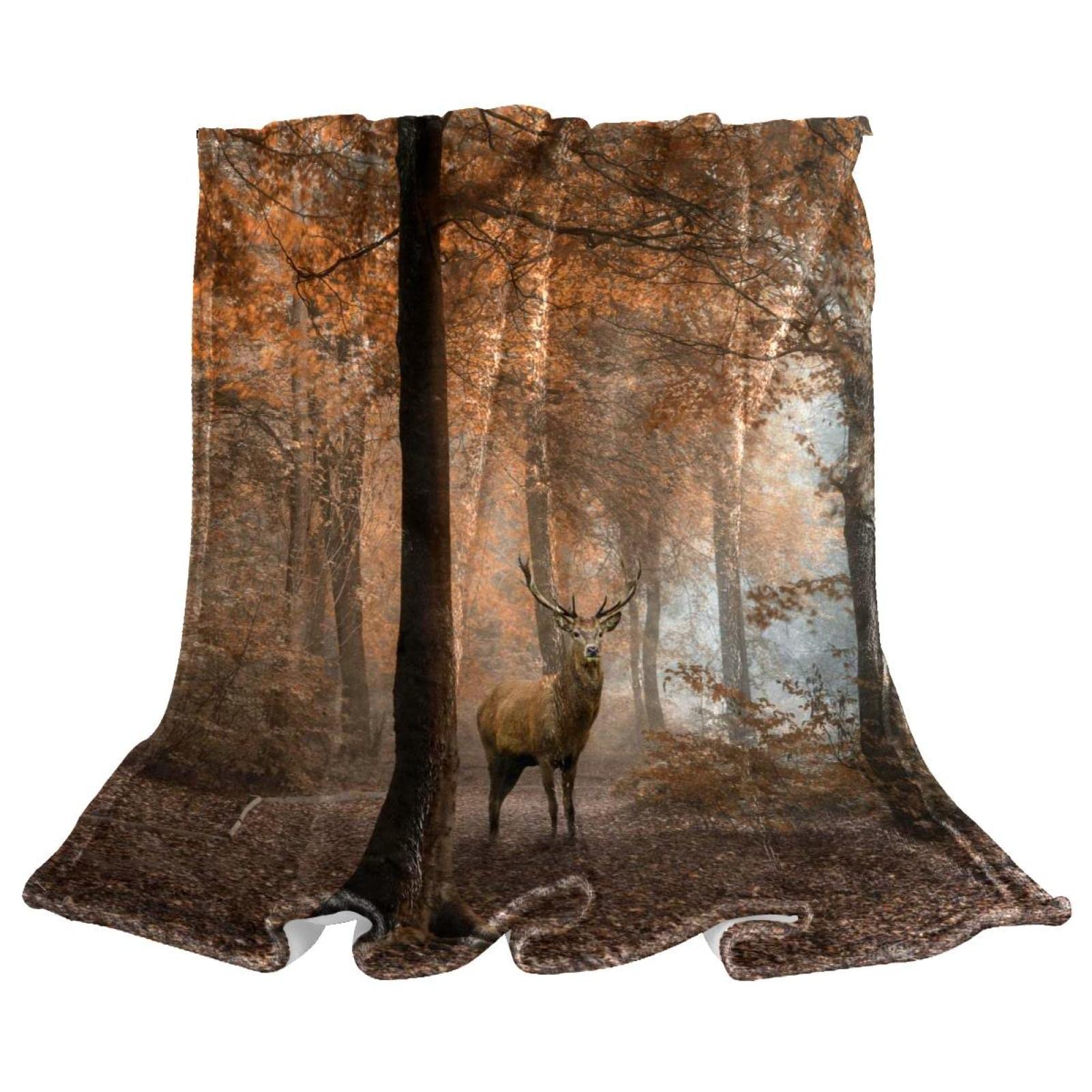 Couvre-lit doux Wapiti de la forêt une couverture de lit moelleuse aux finitions soignées