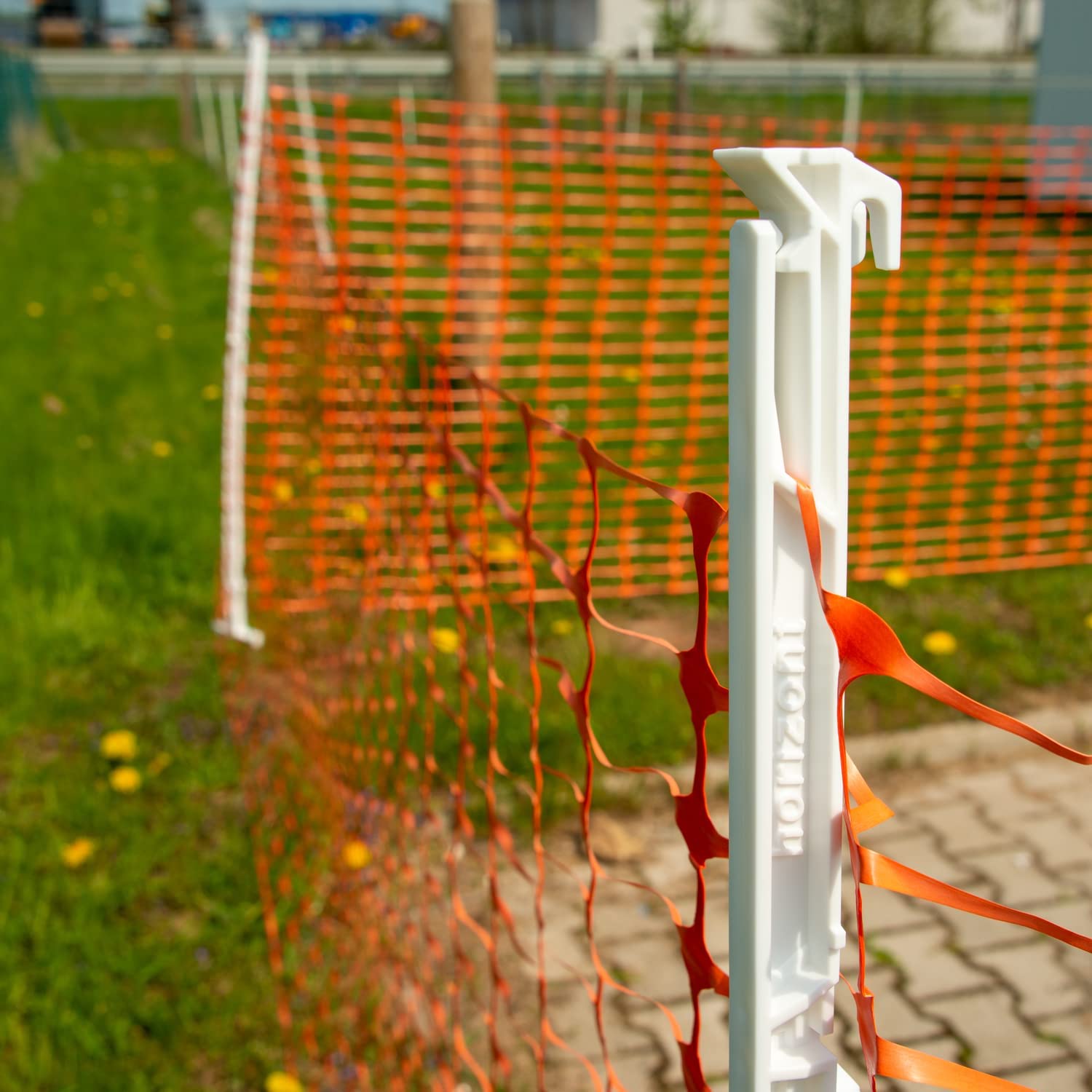 horizont Clôture de clôture en plastique 50 m de long 1 m de haut orange clôture mobile sans électricité clôture flexible filet mobile pour jardin clôture de sécurité