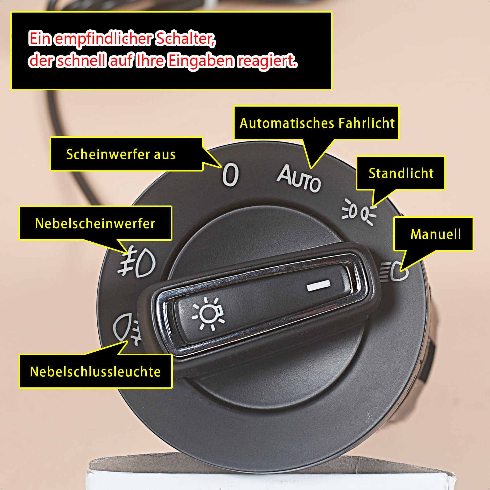 Interruttore automatico della luce T5 per fari auto fendinebbia modulo Mk4 3BD941531 3BD941531A