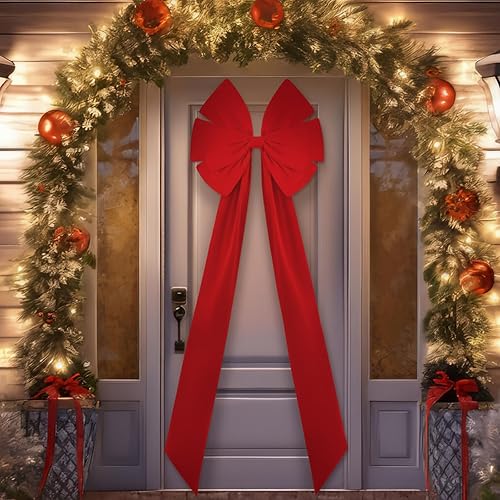 XunYee 82.6 x 27.5 Inch Christmas Extra Large Front Door