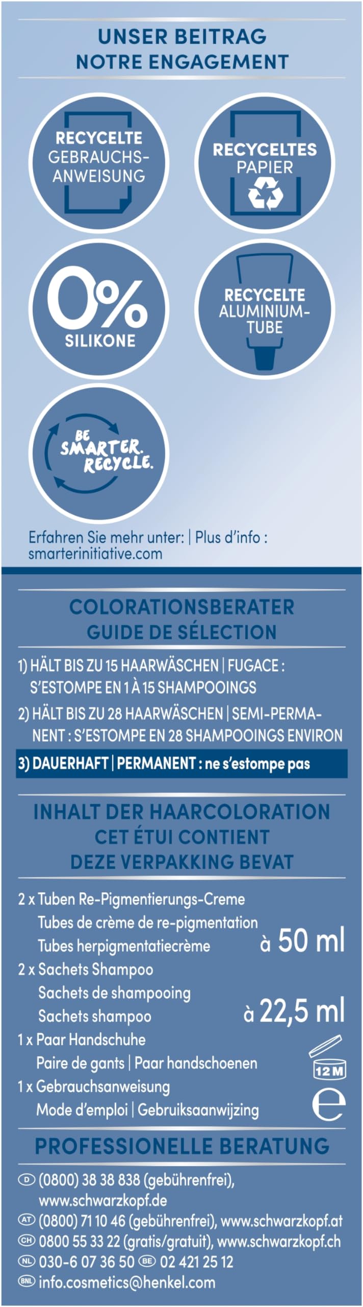 Schwarzkopf Men Perfect Re-Nature Männer Mittelblond bis Mittelbraun (6x 145 ml), Re-Pigmentierungs-Creme, stellt ohne Haare färben die Naturhaarfarbe wieder her und kaschiert schonend graue Haare