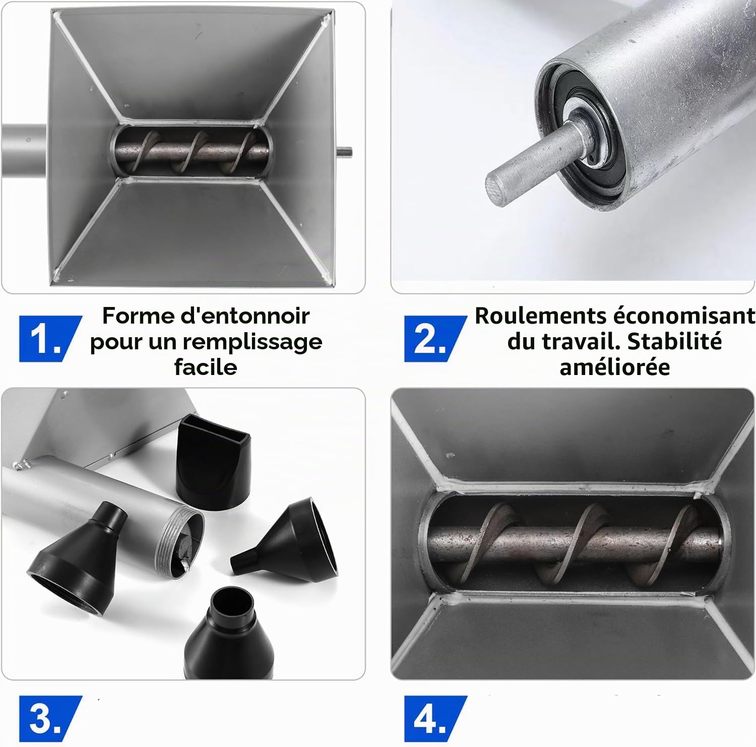 Pistolet à mortier électrique Fugenpistole, Pistolet à mortier électrique Mörtelpresse avec 8 buses différentes, Pistolet à béton pour joint de mortier, Outil d'étanchéité, mur de pierre, sols