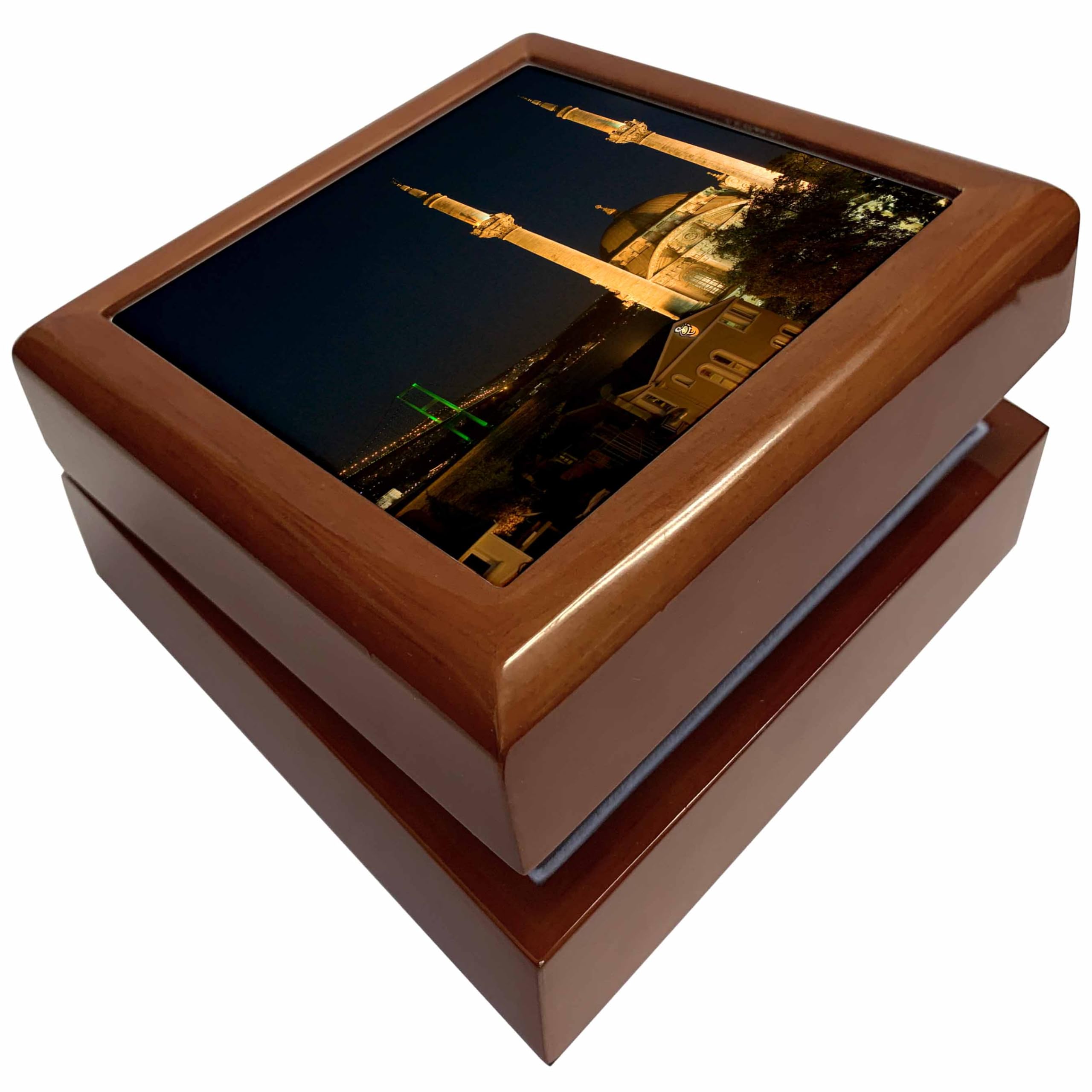 3dRose Mecidiye Mosque, Bosphorus Bridge, Ortakoy, Istanbul-AS37 AKA1090 - Ali Kabas, Jewelry Box jb-73684-1