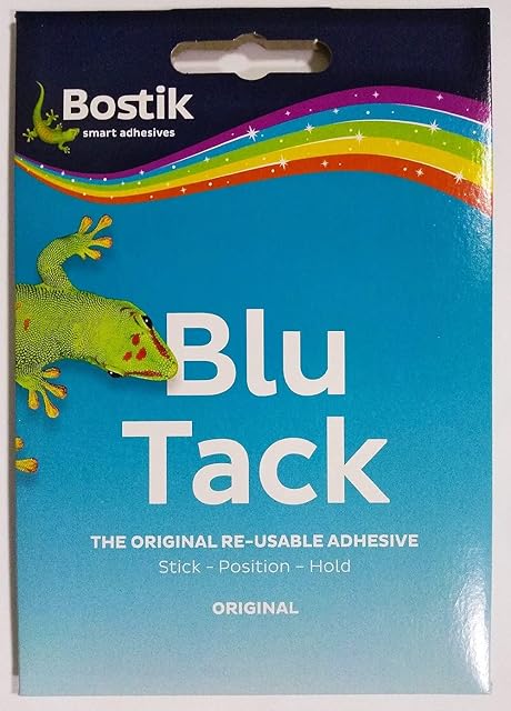 Bostik Blu-tack Original Mastic Putty Adhesive Non-toxic Blue 60g Ref 801103