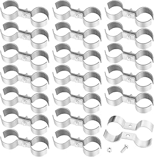 Hicarer 20 Pcs Chain Link Fence Panel Clamps 1-3/8" Saddle Dog Kennel Panel Clamps for Round Pipe Panel Frame and Chain Link Fencing