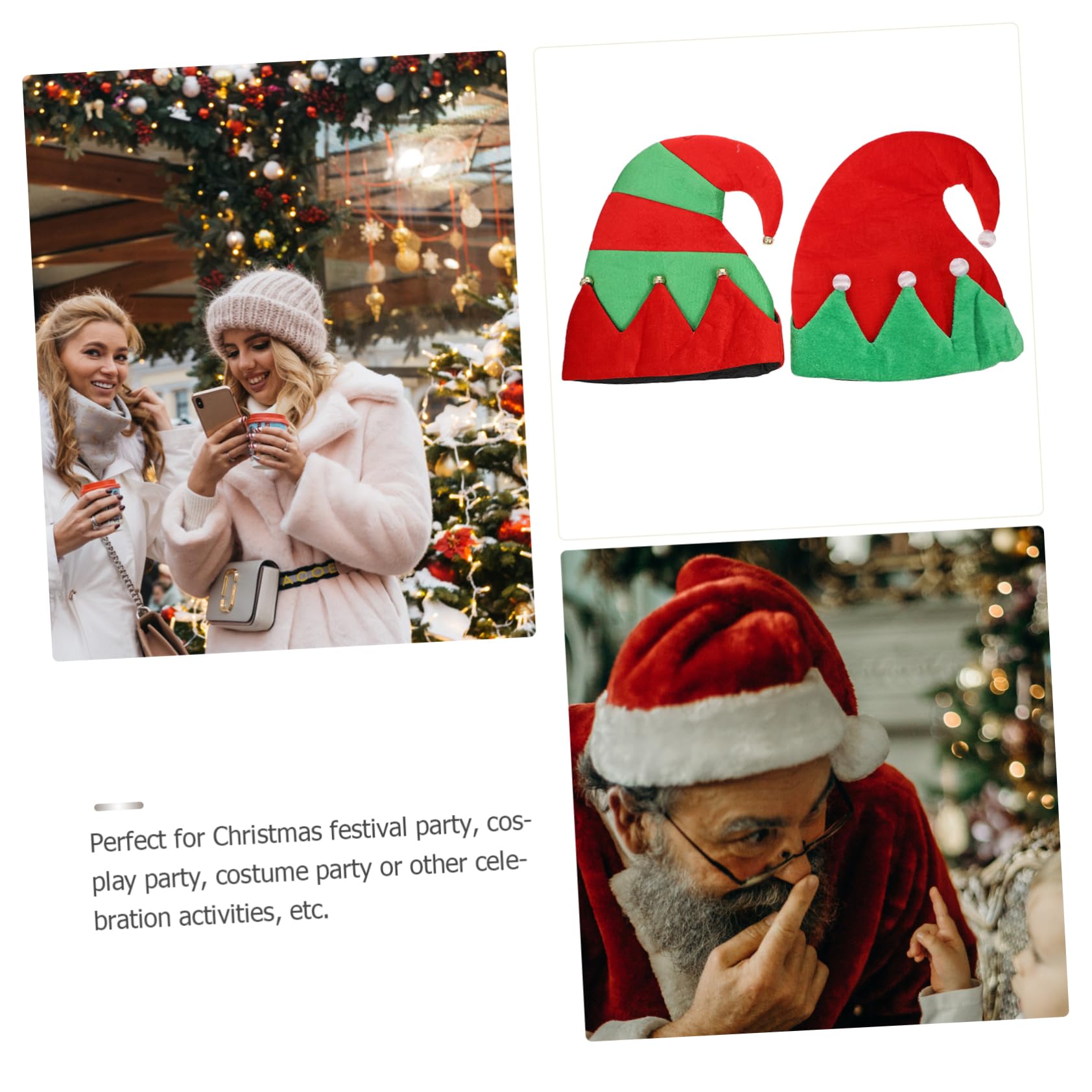 COLLBATH 4pezzi Decorativi Per Natalizio Per Adulti e Accessori Per Cosplay e Decorazioni Festive