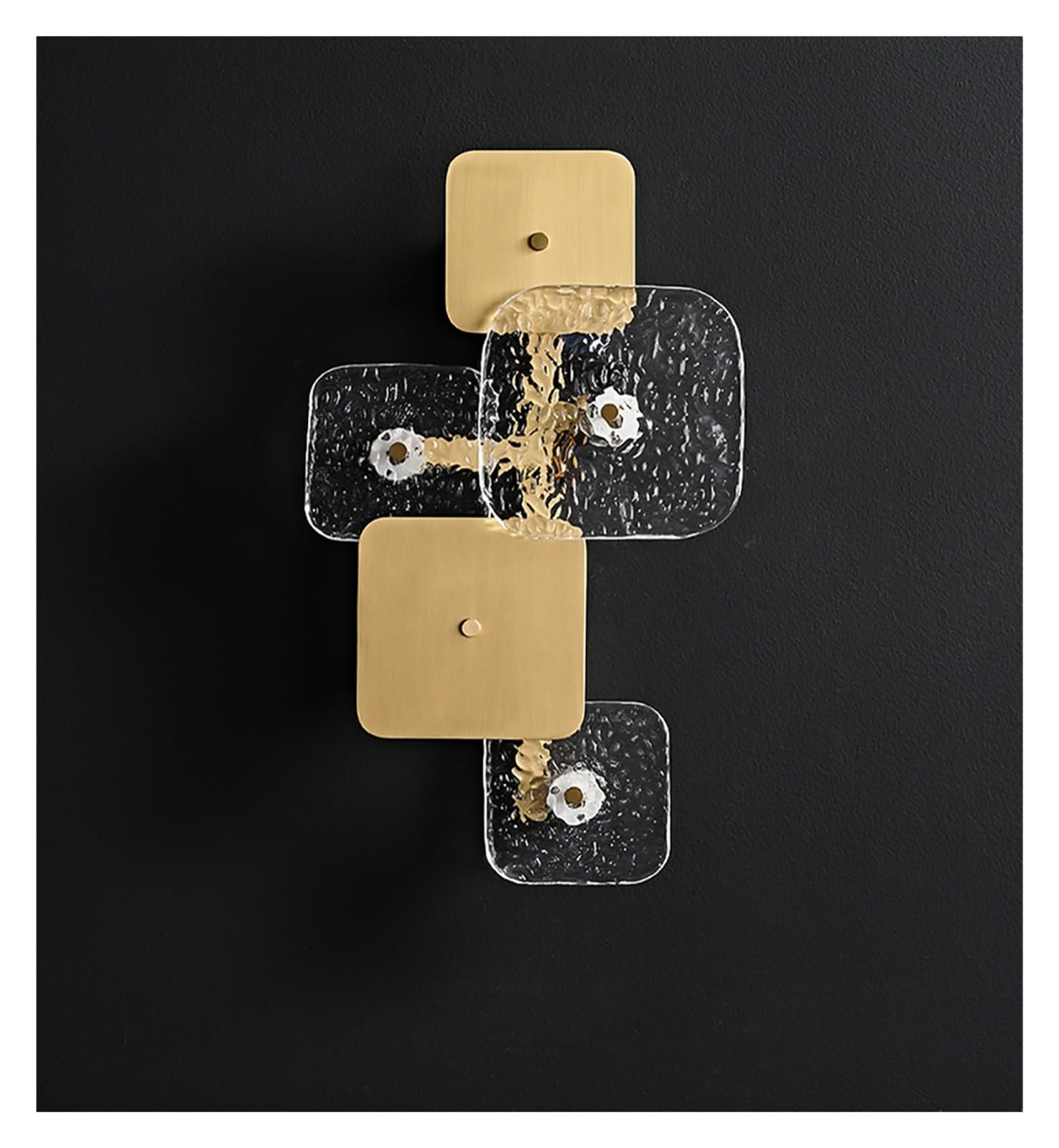 Applique murale en verre doré éclairage LED variable anti-éblouissement