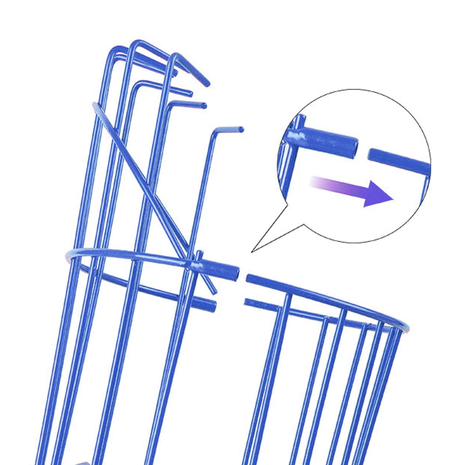 flexman Fruit Picker Basket, Detachable Multifunctional Iron Fruit Harvesting Tool with Foam Cushion for Pick Avocados, Oranges, Persimmons, Grapefruit, Mangoes, Pears, Papay (Blue)