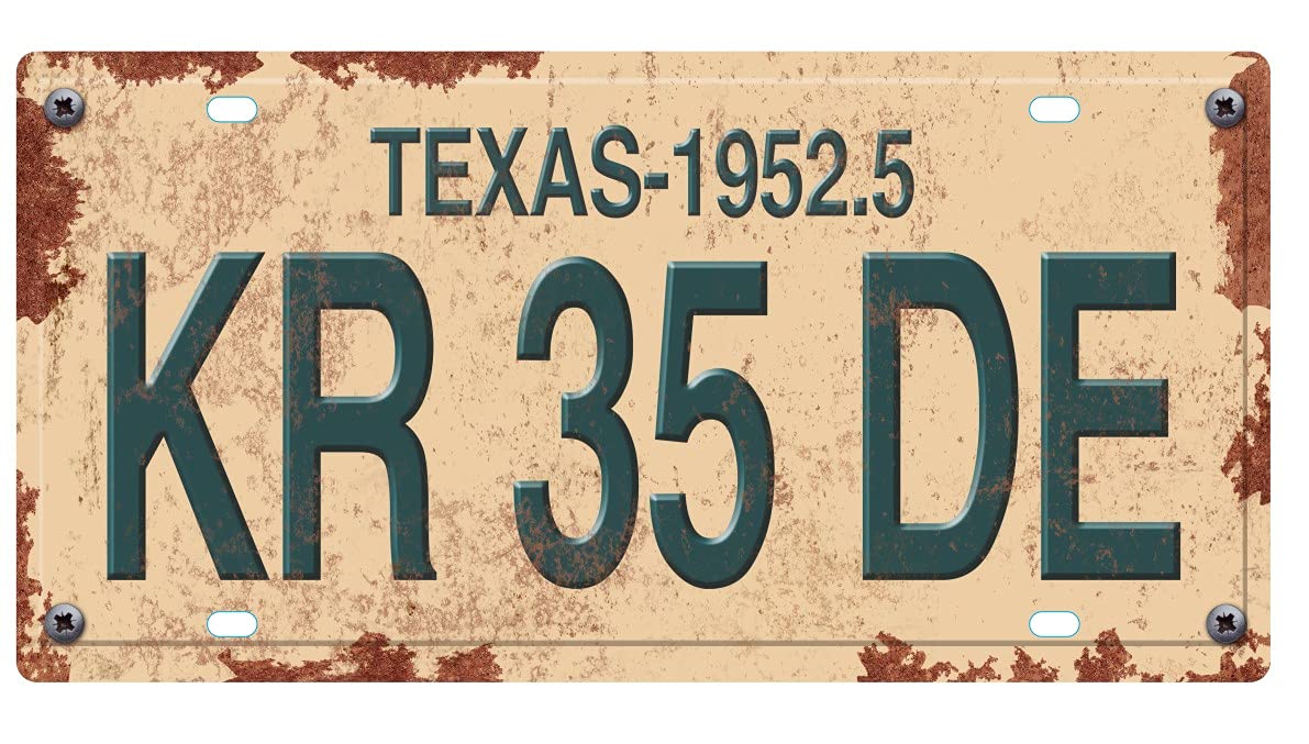 - Confezione da 10 targhe automobilistiche USA Anni '40/'50 - Replica Vere targhe Americane con Effetto Consumato (OLD4)