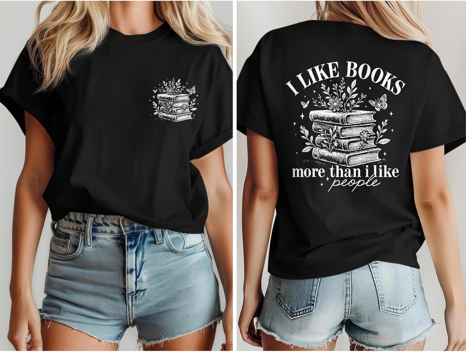 Book Shirts for Women Reading Teacher Shirt Bookworm Lovers T-Shirt Funny Bookish Gifts Readers Librarian Tees Tops - Image 5