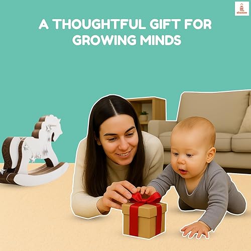 Miniatura 6 de Montessori - Juguetes giratorios de madera con forma de arco iris para bebés de 6 a 12 meses  100% seguro para niños  Juguete giratorio para bebé